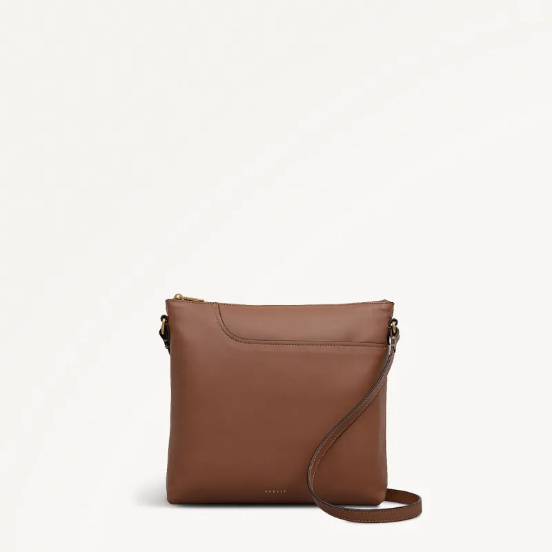 Pockets Large Ziptop NS Crossbody Bag in Saddle - 112155 sold by Radley