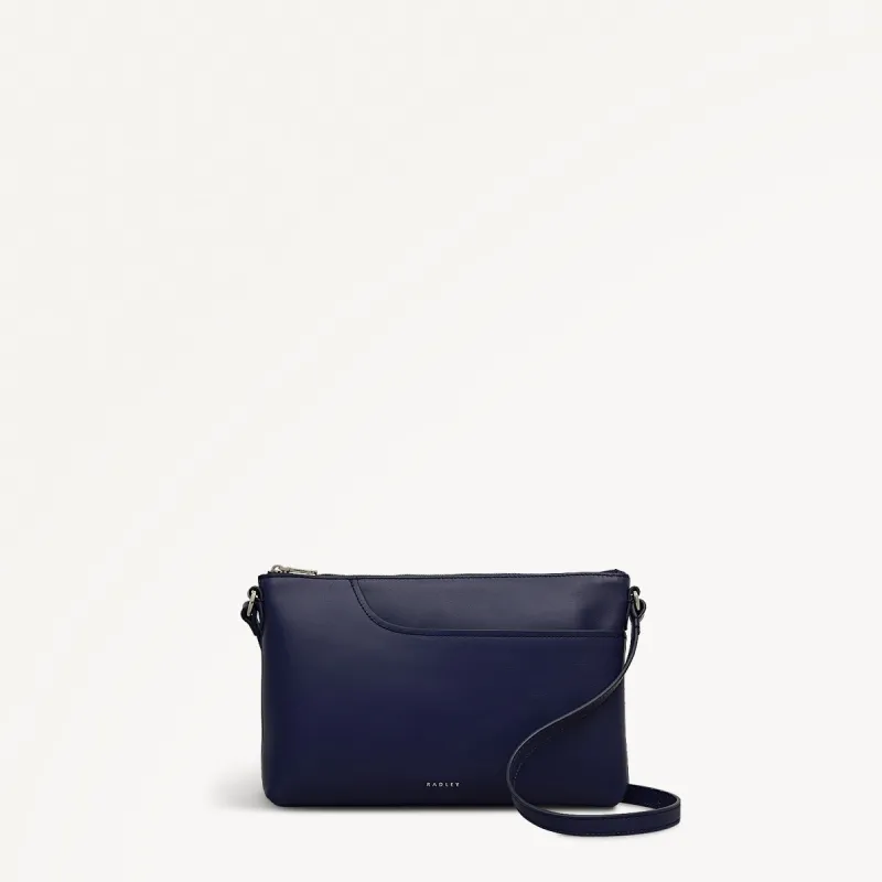 Pockets Leather Medium Ziptop EW Cross Body Bag in Evenfall - 112149 sold by Radley