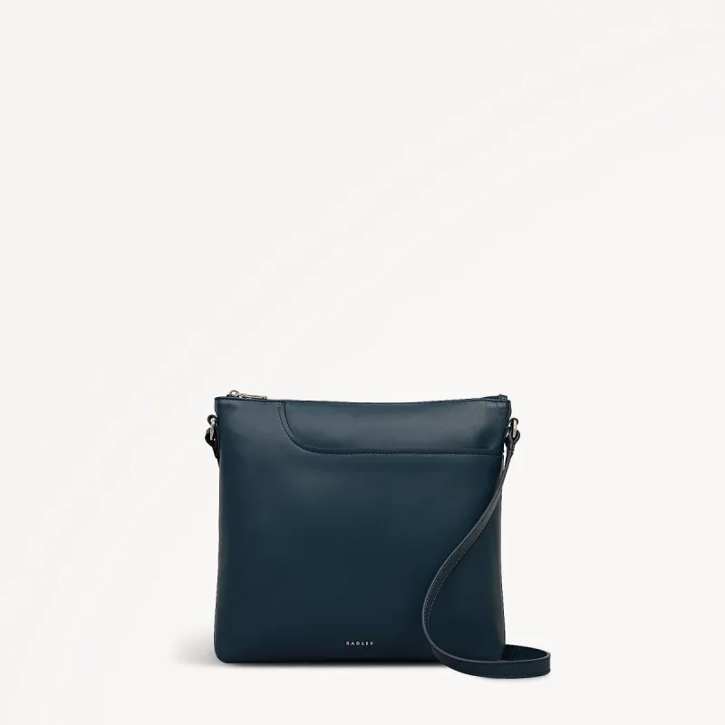 Pockets Leather Large Ziptop NS Cross Body Bag in Teal - 112139 sold by Radley