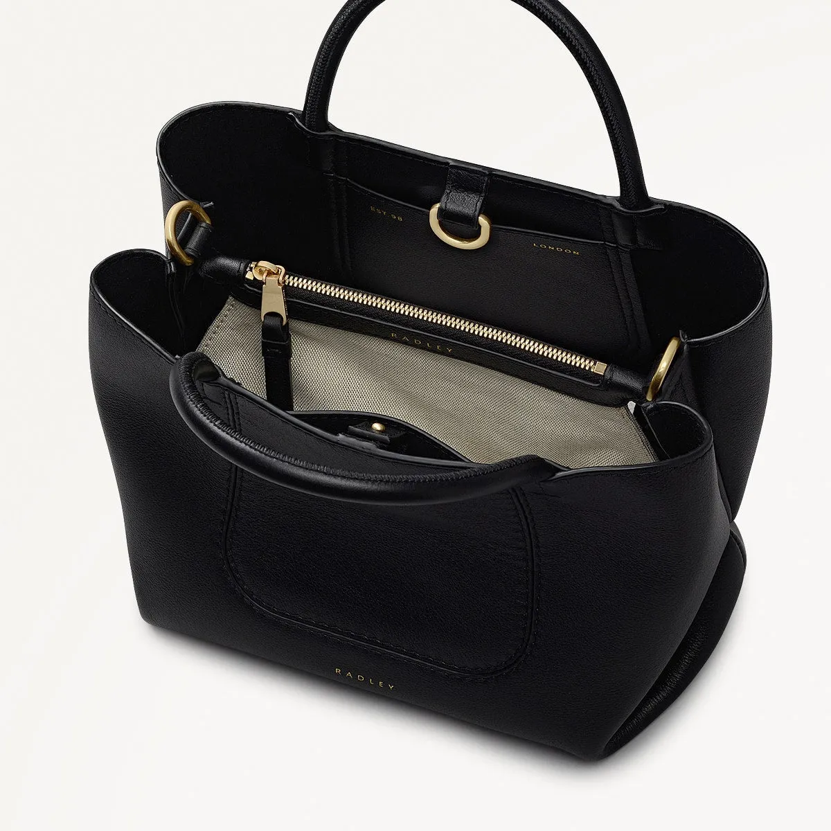 The Compton Small Ziptop Grab Bag in Black - 112199 sold by Radley product image thumbnail 4