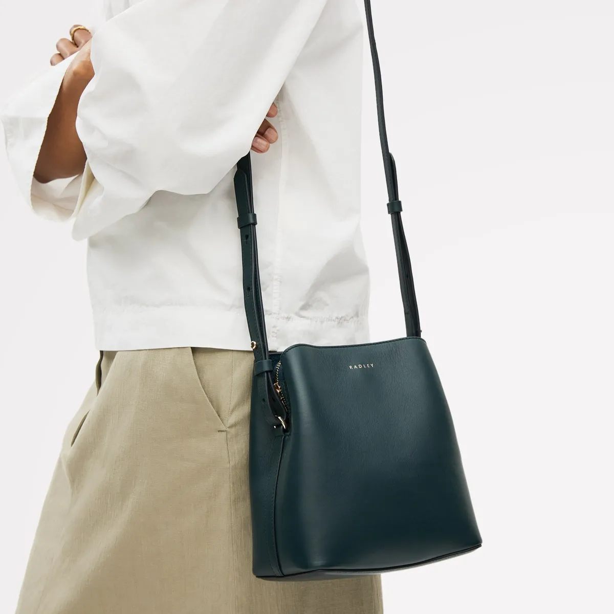 Dukes Place Leather Small Compartment Cross Body Bag in Teal - 112123 sold by Radley product image thumbnail 2