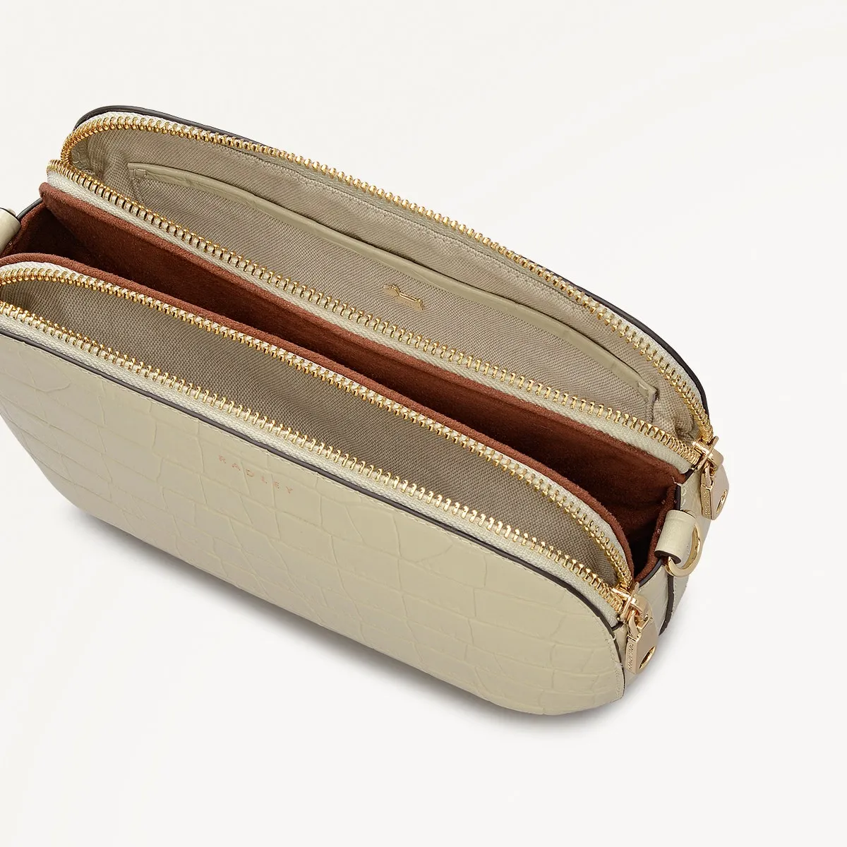 Dukes Place Leather Medium Ziptop Cross Body Bag in Snow - 112126 sold by Radley product image thumbnail 4