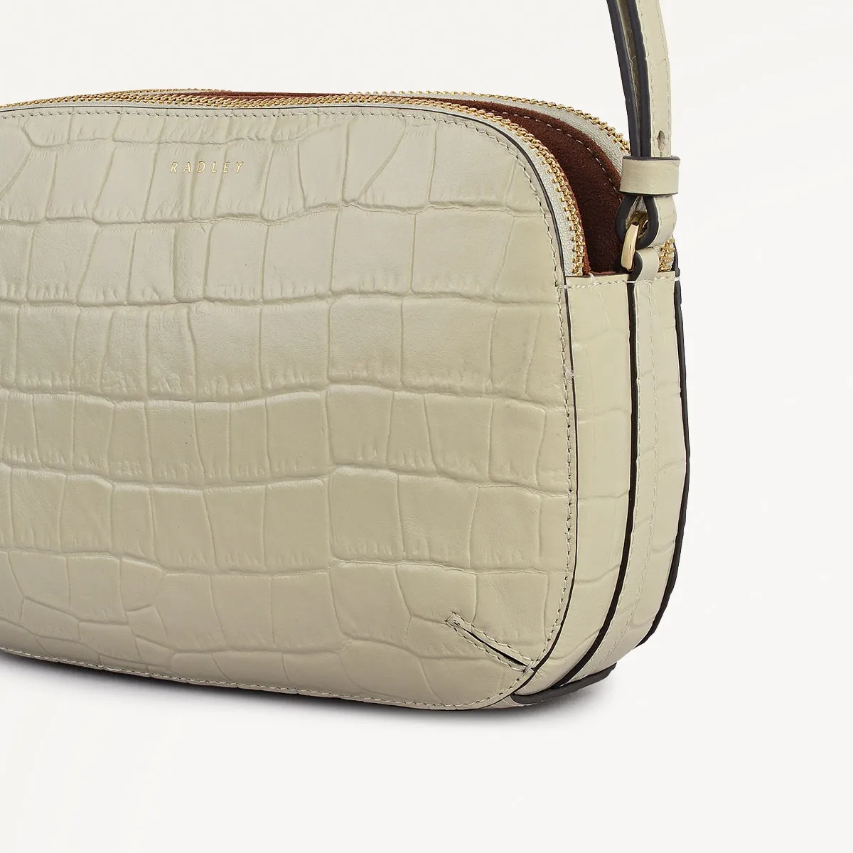 Dukes Place Leather Medium Ziptop Cross Body Bag in Snow - 112126 sold by Radley product image thumbnail 5