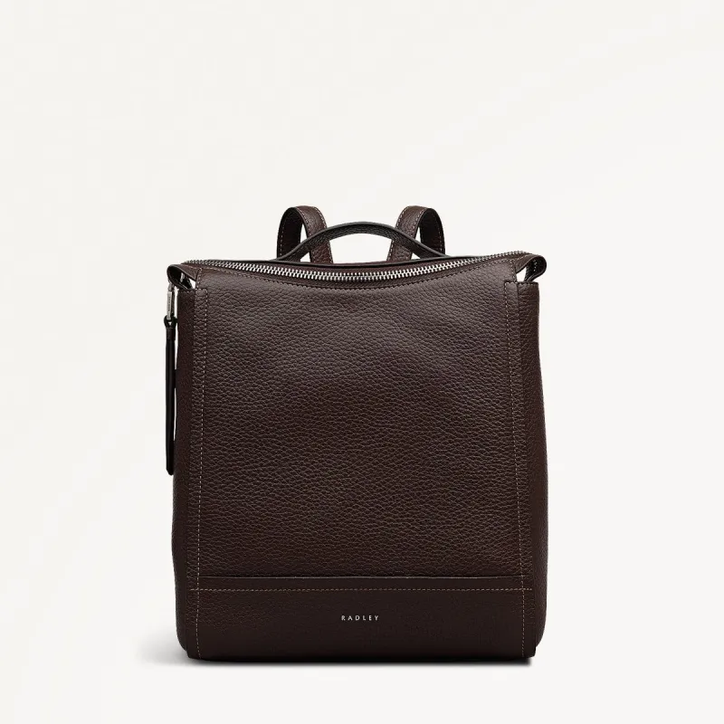 Oak Street Small Ziptop Backpack in Dark Oak - 112161 sold by Radley