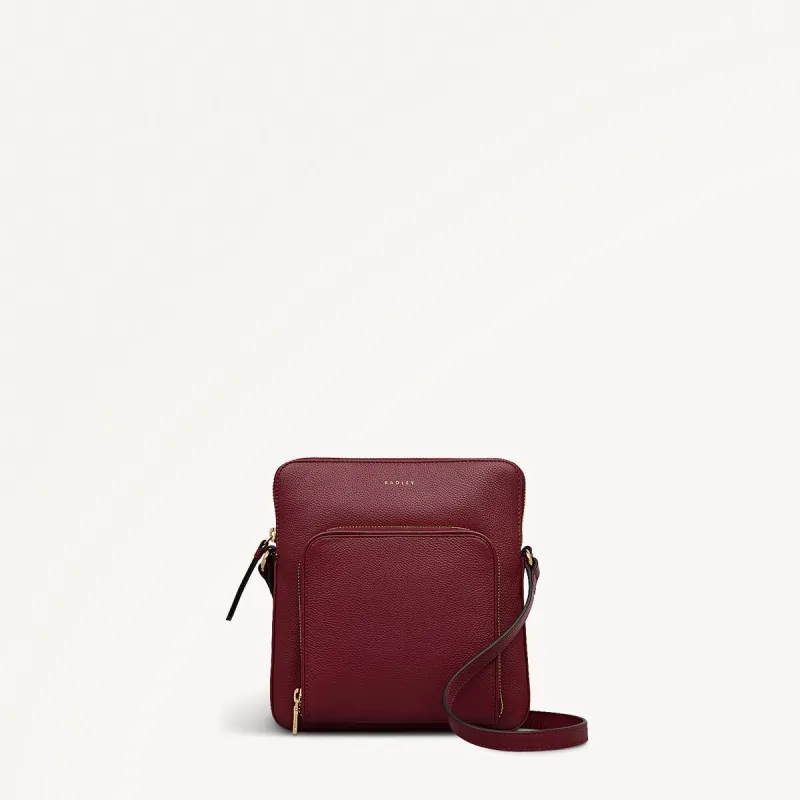 Redford Close Leather Medium Ziptop Cross Body Bag in Merlot - 111901 sold by Radley