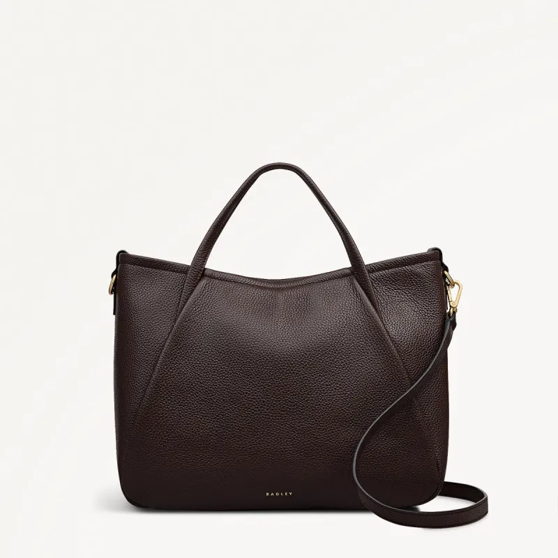 Eastney Street Leather Medium Ziptop Grab Bag in Dark Oak - 111912 sold by Radley