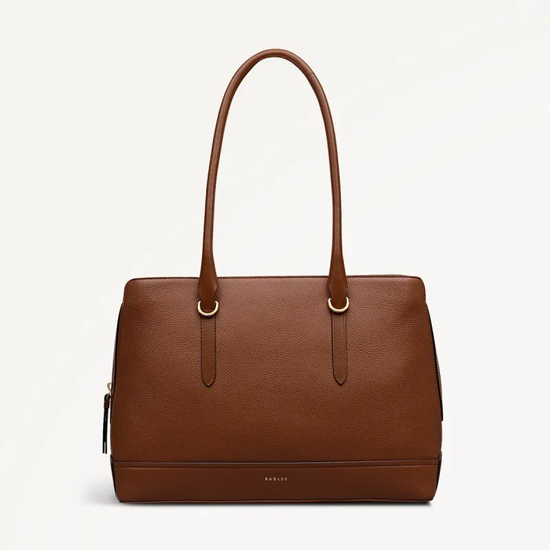 Paddington Place Leather Medium Ziptop Shoulder Bag in Indus Tan - 111886 sold by Radley