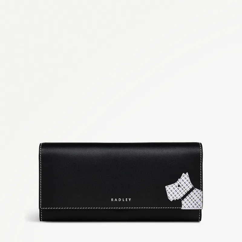 Face To Face Leather Large Flapover Wallet in Black - 111811 sold by Radley