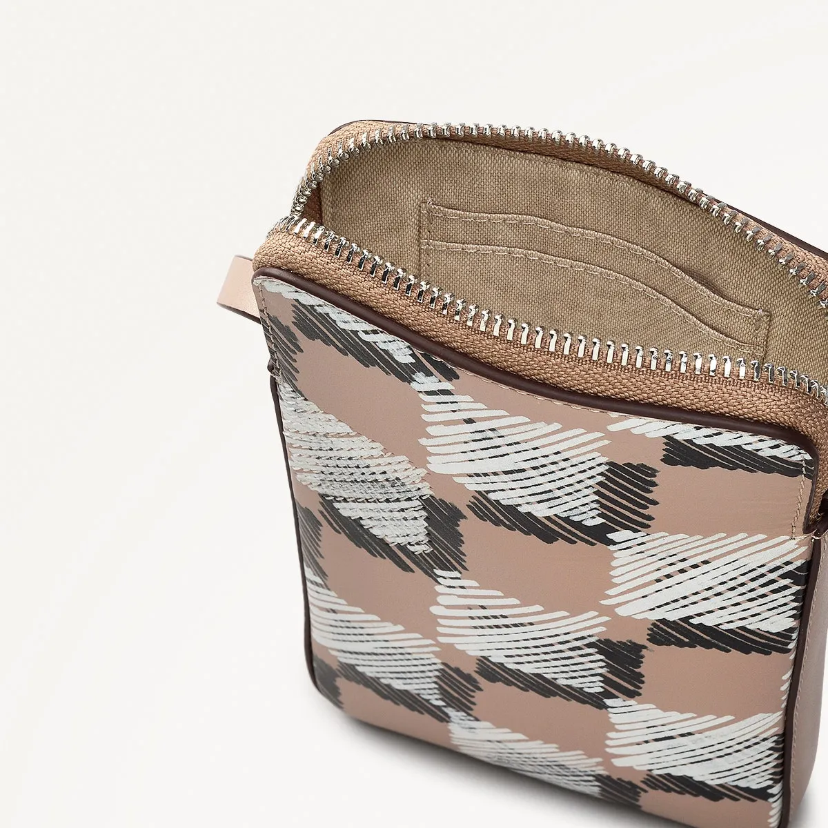 Check Me Out Leather Medium Phone Cross Body Bag in Latte - 111777 sold by Radley product image thumbnail 3