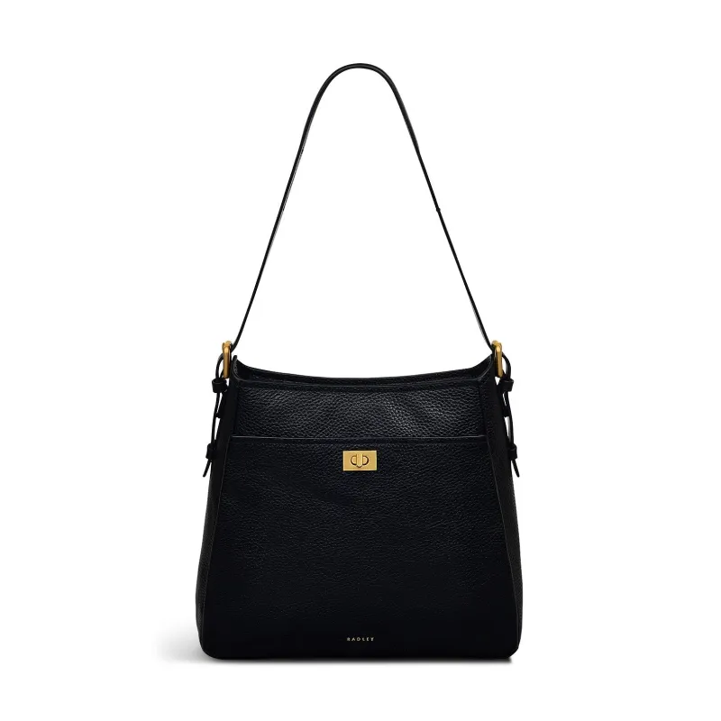 Brook Avenue Fabric Medium Ziptop Shoulder Bag in Black - 111698 sold by Radley