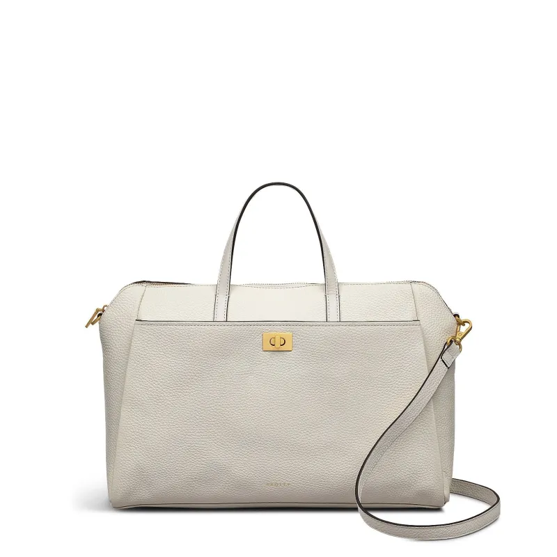 Brook Avenue Fabric Medium Ziptop Grab Bag in Chalk - 111696 sold by Radley