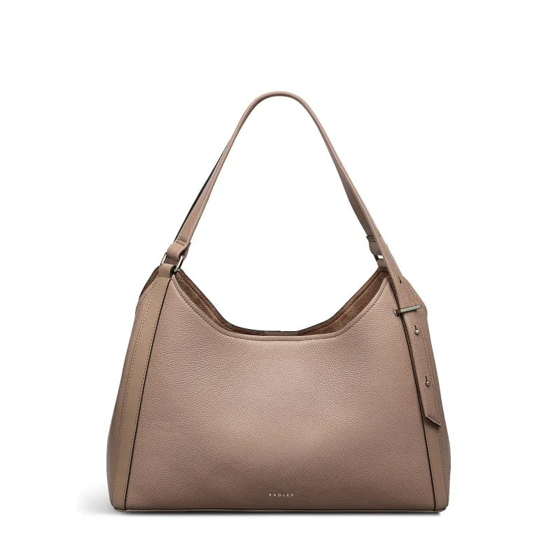 Clarendon Row Fabric Medium Ziptop Grab Bag in Latte - 111605 sold by Radley