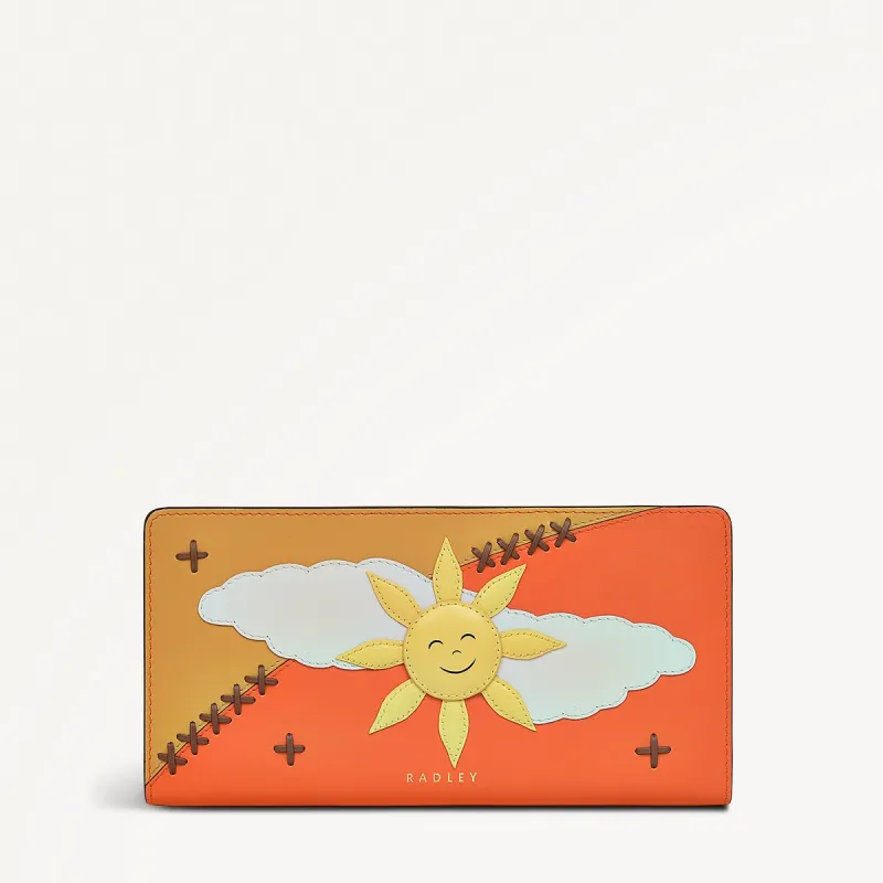 Coin Street Leather Large Bifold Wallet in Orange Peel - 111494 made by Radley