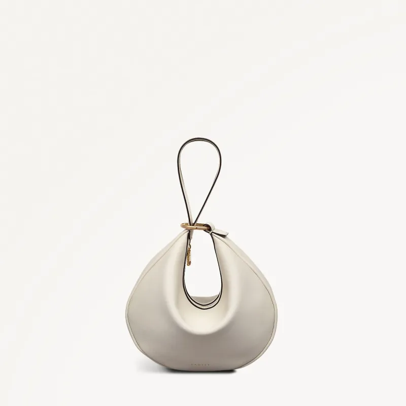 The Harrington Leather Medium Ziptop Clutch Bag in Chalk - 111453 sold by Radley