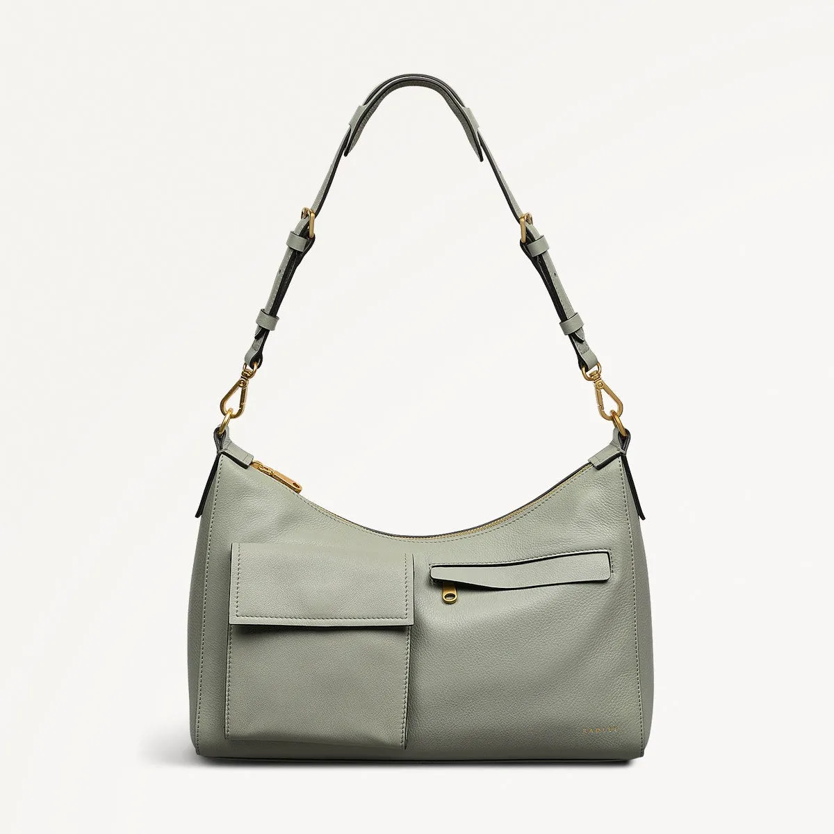 Norbury Close Fabric Medium Ziptop Shoulder Bag in Drizzle - 111615 sold by Radley