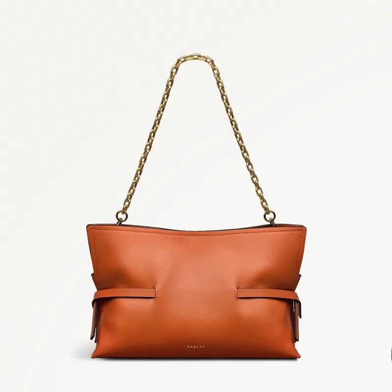 Fleet Street Leather Medium Open Top Clutch Bag in Orange Peel - 111436 sold by Radley