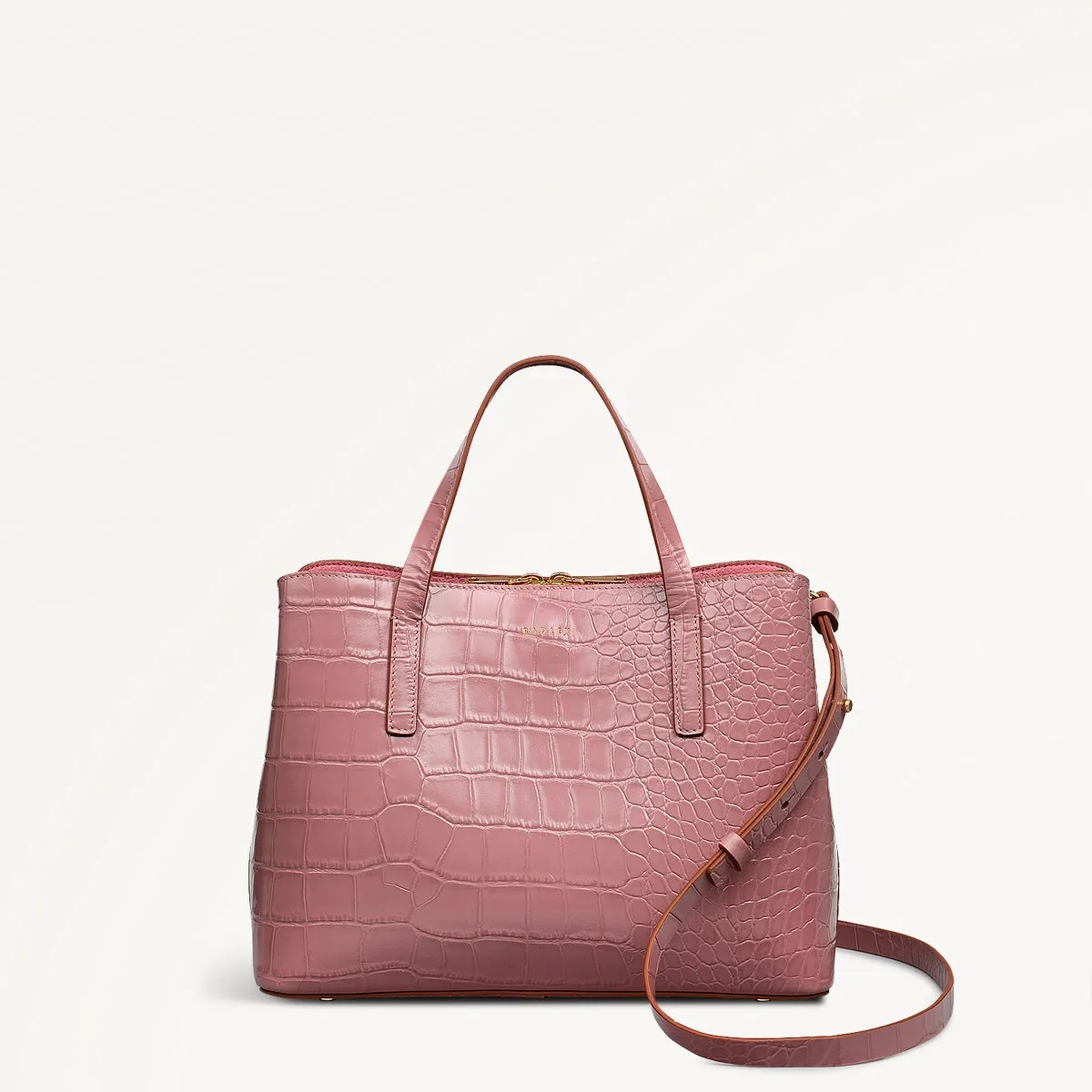Dukes Place Leather Medium Ziptop Grab Bag in French Rose - 111410 sold by Radley
