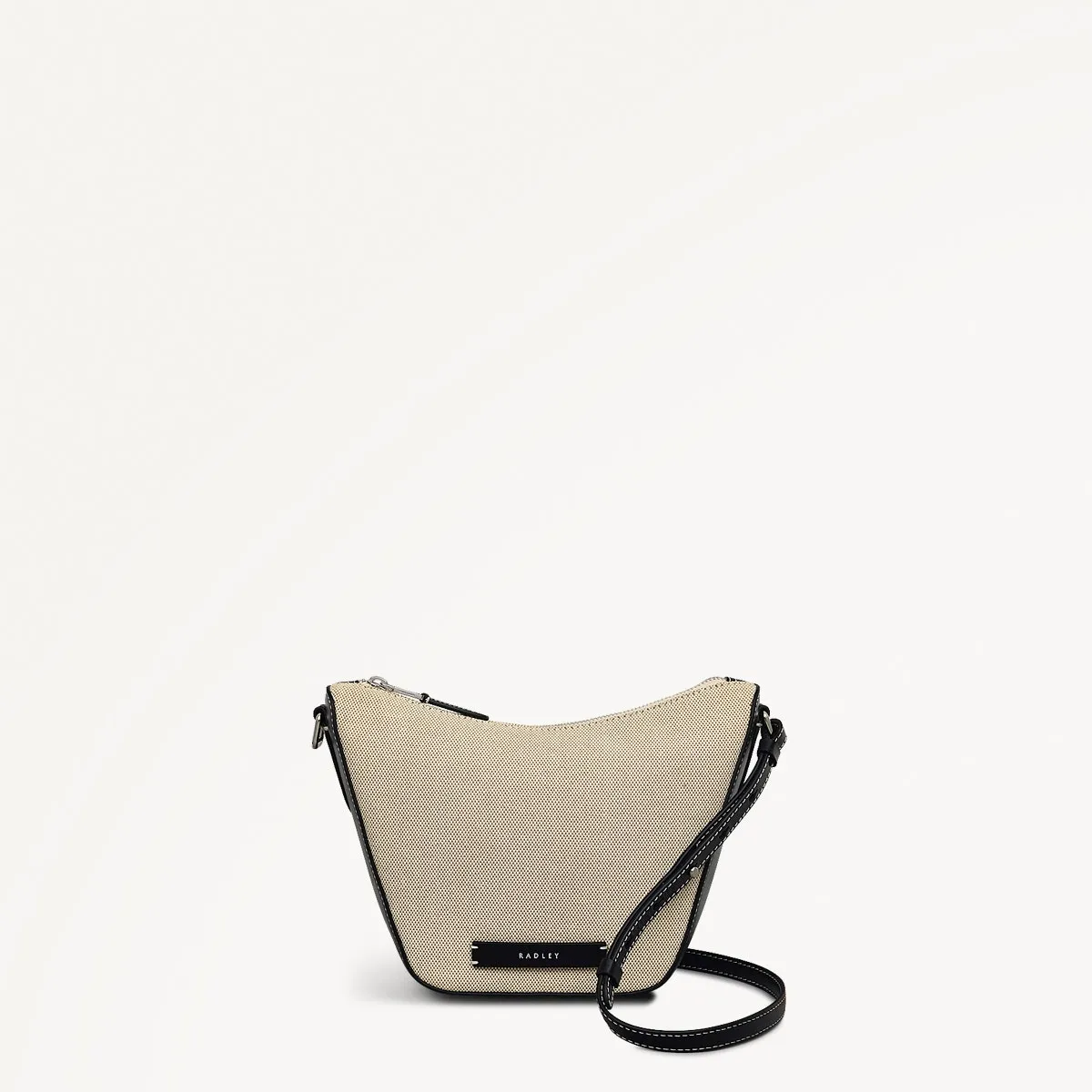Oak Street Leather Small Ziptop Cross Body Bag in Natural - 111399 sold by Radley