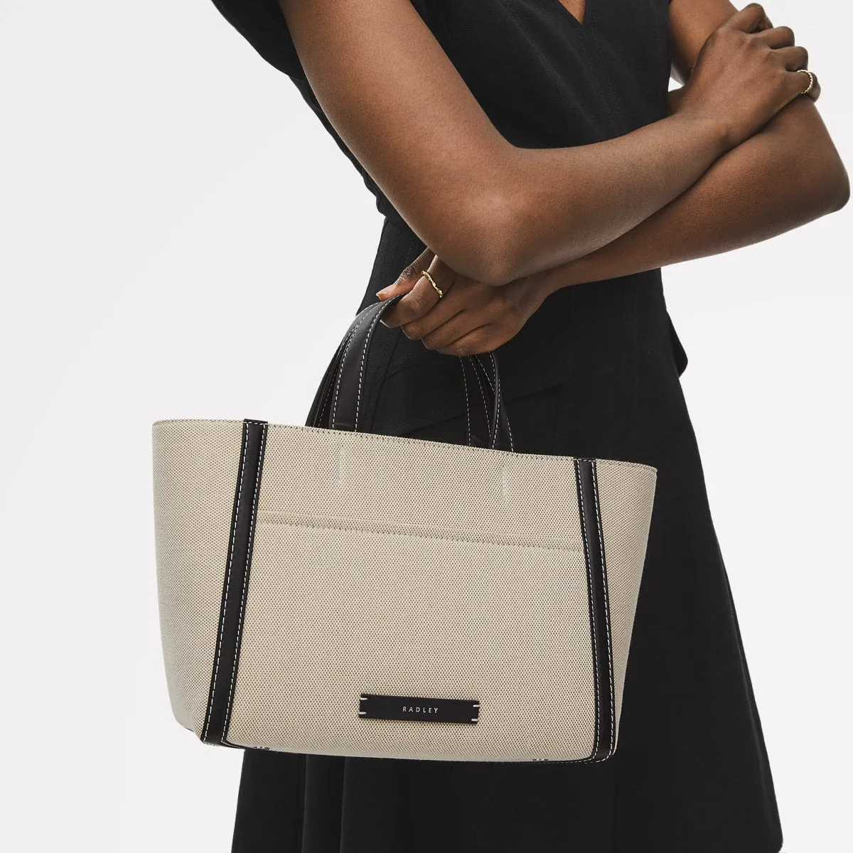 Oak Street Leather Medium Ziptop Grab Bag in Natural - 111400 sold by Radley product image thumbnail 5