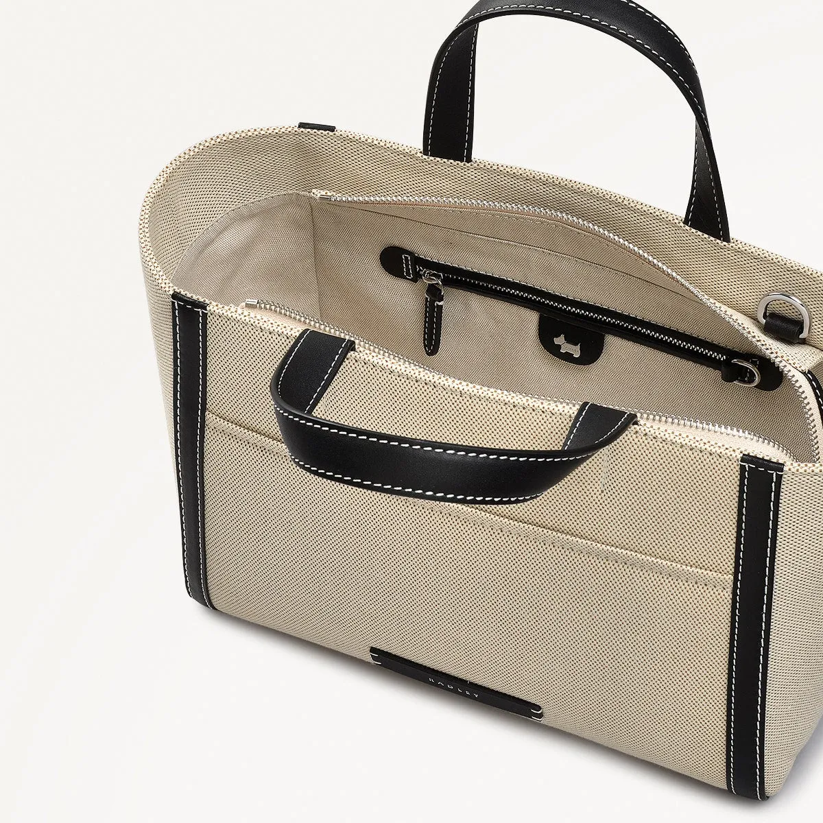 Oak Street Leather Medium Ziptop Grab Bag in Natural - 111400 sold by Radley product image thumbnail 3