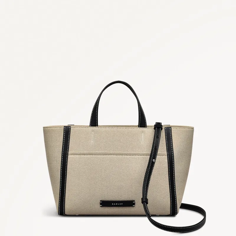 Oak Street Leather Medium Ziptop Grab Bag in Natural - 111400 sold by Radley