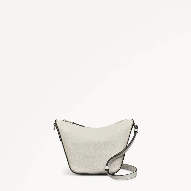 Oak Street Leather Small Ziptop Cross Body Bag in Chalk - 111390 sold by Radley