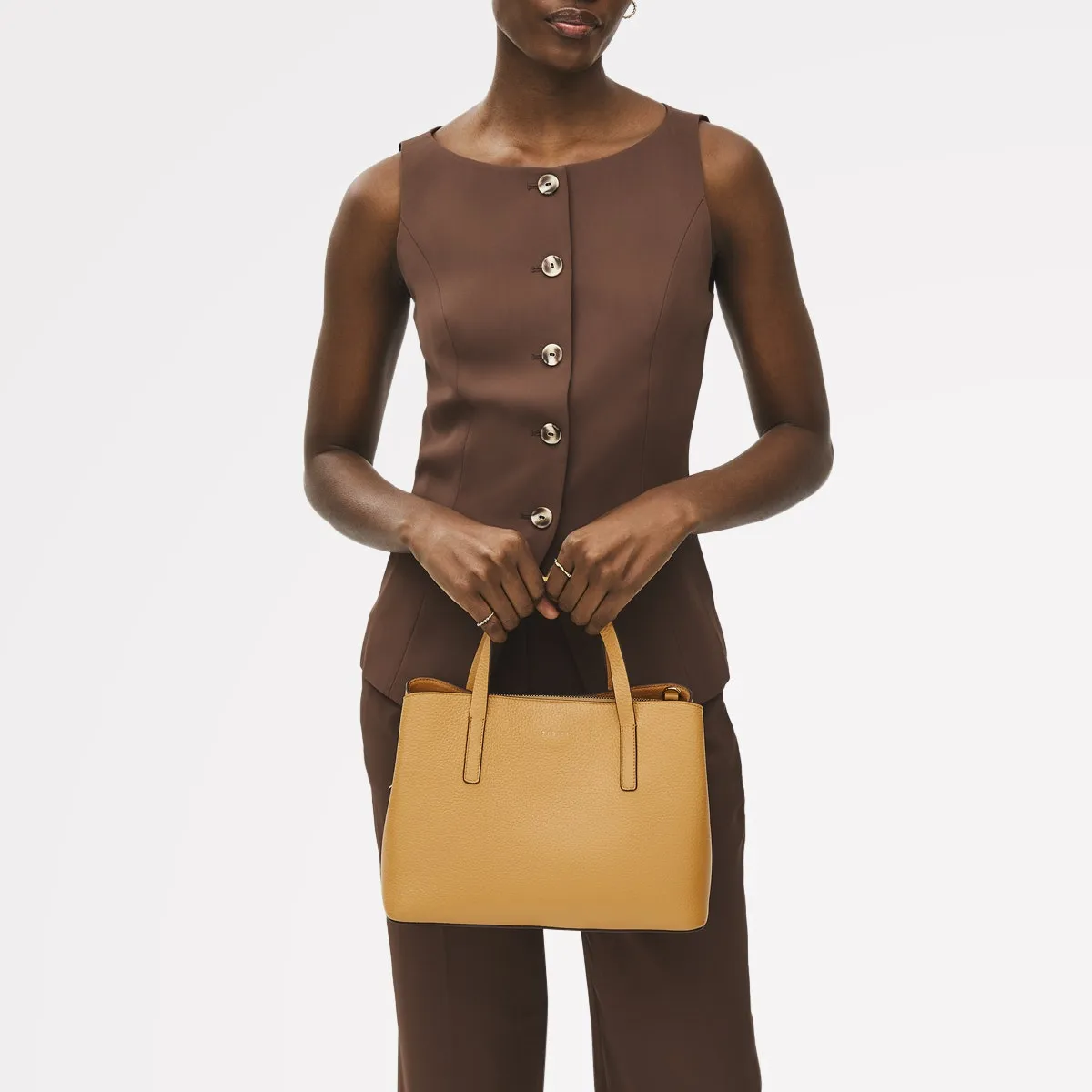 Dukes Place Leather Medium Ziptop Grab Bag in Pecan - 111382 sold by Radley product image thumbnail 5