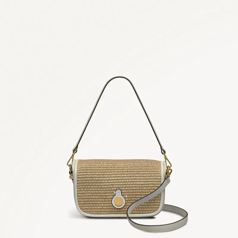 Bathurst Mews Leather Small Flapover Cross Body Bag in Natural - 111376 sold by Radley