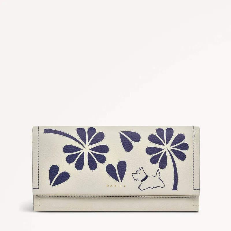 Cut Out Floral Leather Large Flapover Wallet in Chalk - 111421 sold by Radley