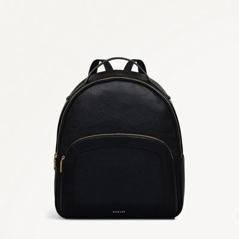 Merchant Hall Leather Medium Zip Around Backpack in Black - 111202 sold by Radley
