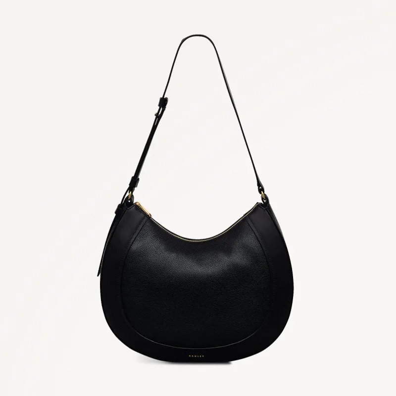 Merchant Hall Leather Large Ziptop Shoulder Bag in Black - 111205 sold by Radley