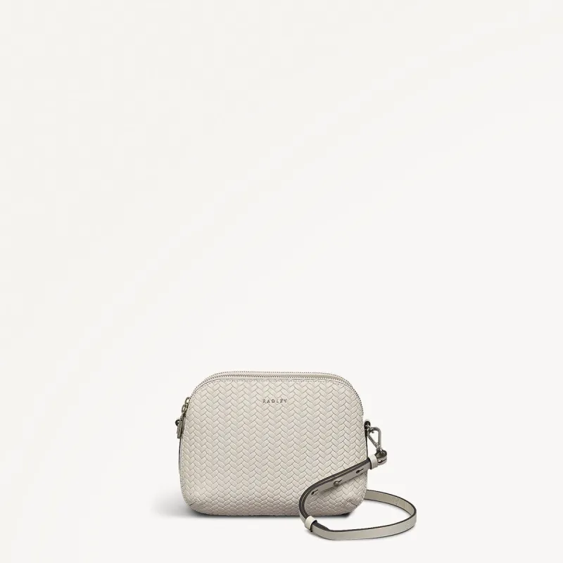 Dukes Place Leather Medium Ziptop Cross Body Bag in Chalk - 110673 sold by Radley