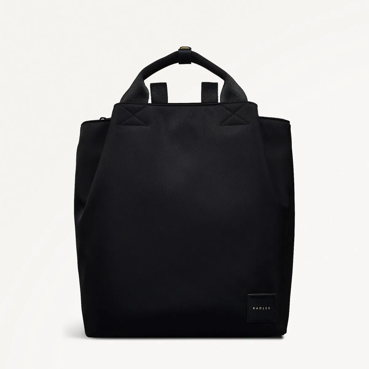 Blair Crescent Fabric Medium Ziptop Backpack in Black - 110932 sold by Radley