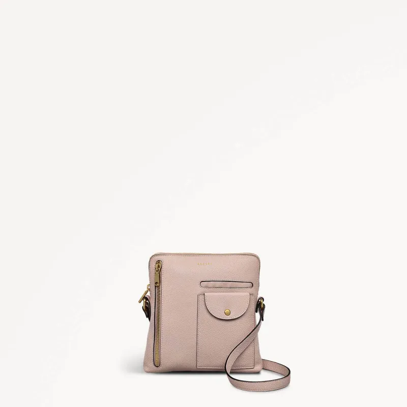 Ridge Park Leather Small Ziptop Crossbody Bag in Clay Pink - 110941 sold by Radley