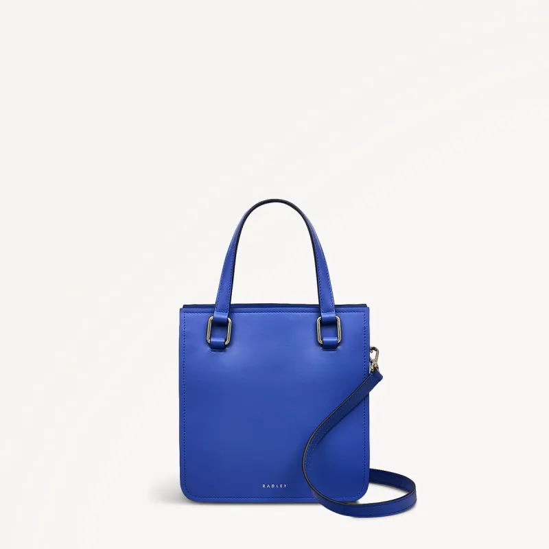 Percy Lane Leather Small Ziptop Grab Bag in Yves Blue - 110931 sold by Radley