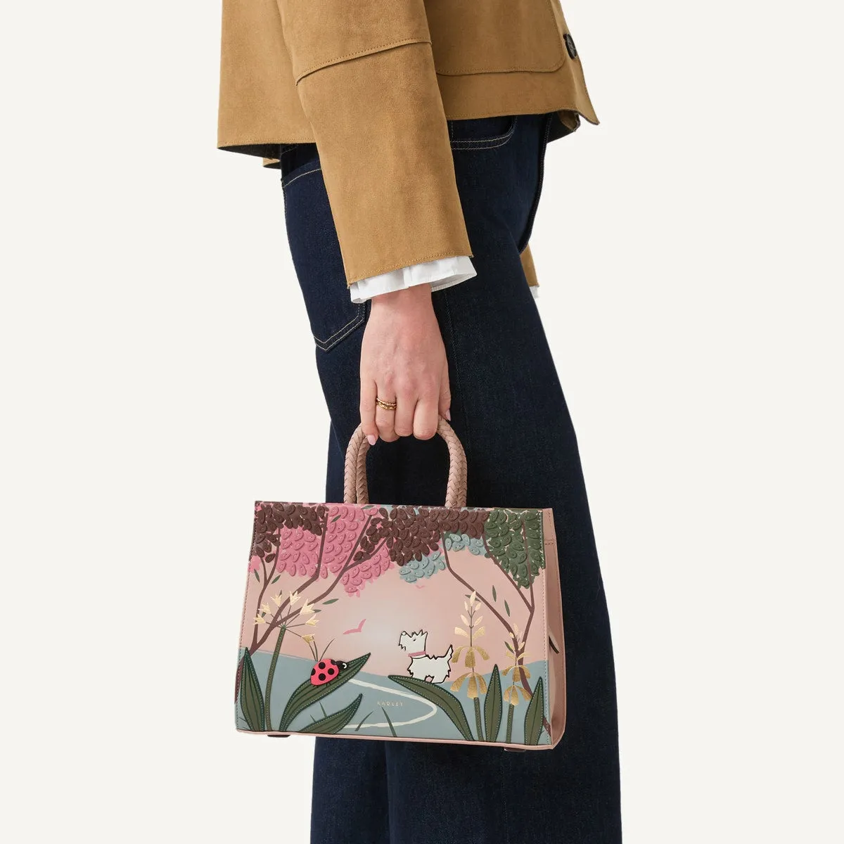 Spring Meadow Medium Ziptop Grab Prairie Pink - 110844 sold by Radley product image thumbnail 5