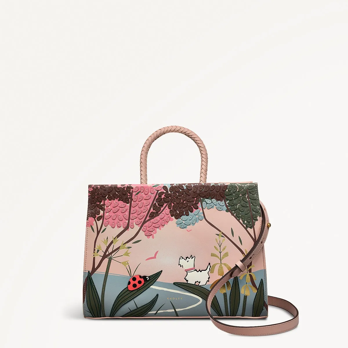 Spring Meadow Medium Ziptop Grab Prairie Pink - 110844 sold by Radley