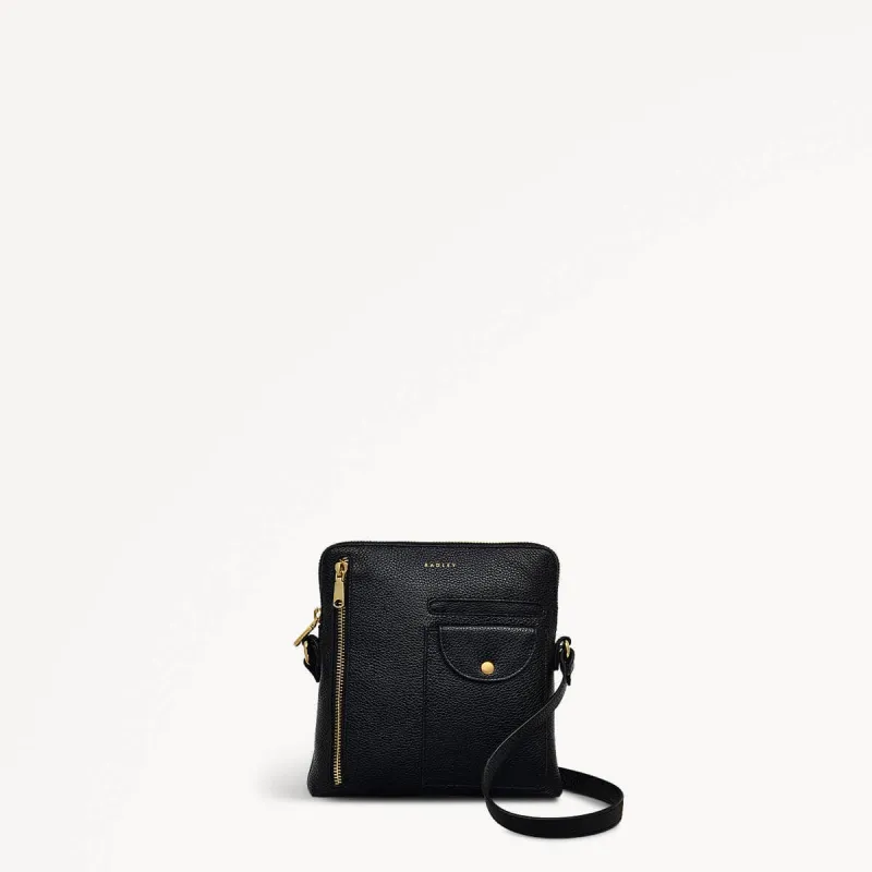 Ridge Park Leather Small Ziptop Crossbody Bag in Black - 110940 sold by Radley