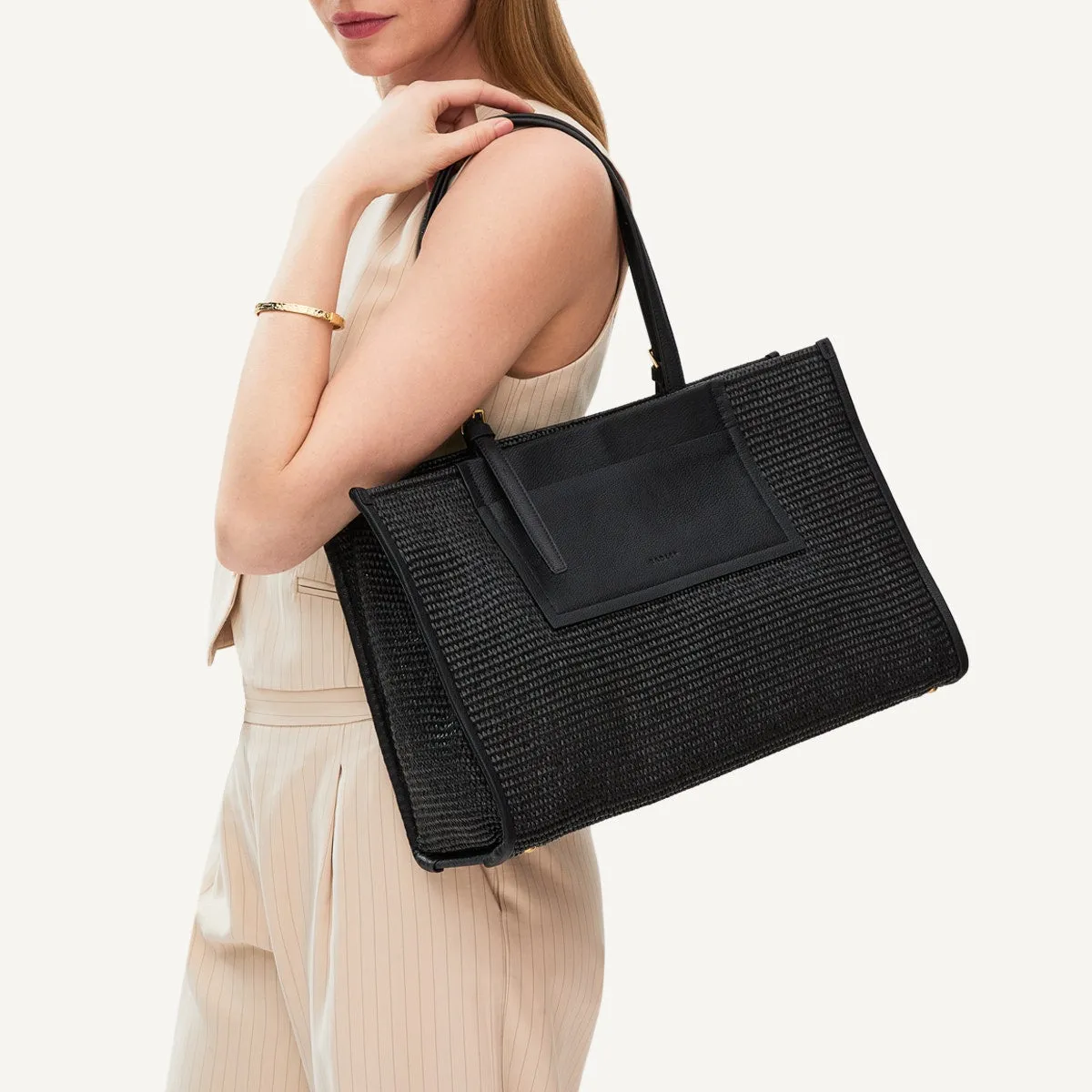 The Burlington Fabric Large Open Top Tote Bag in Black - 110693 sold by Radley product image thumbnail 5