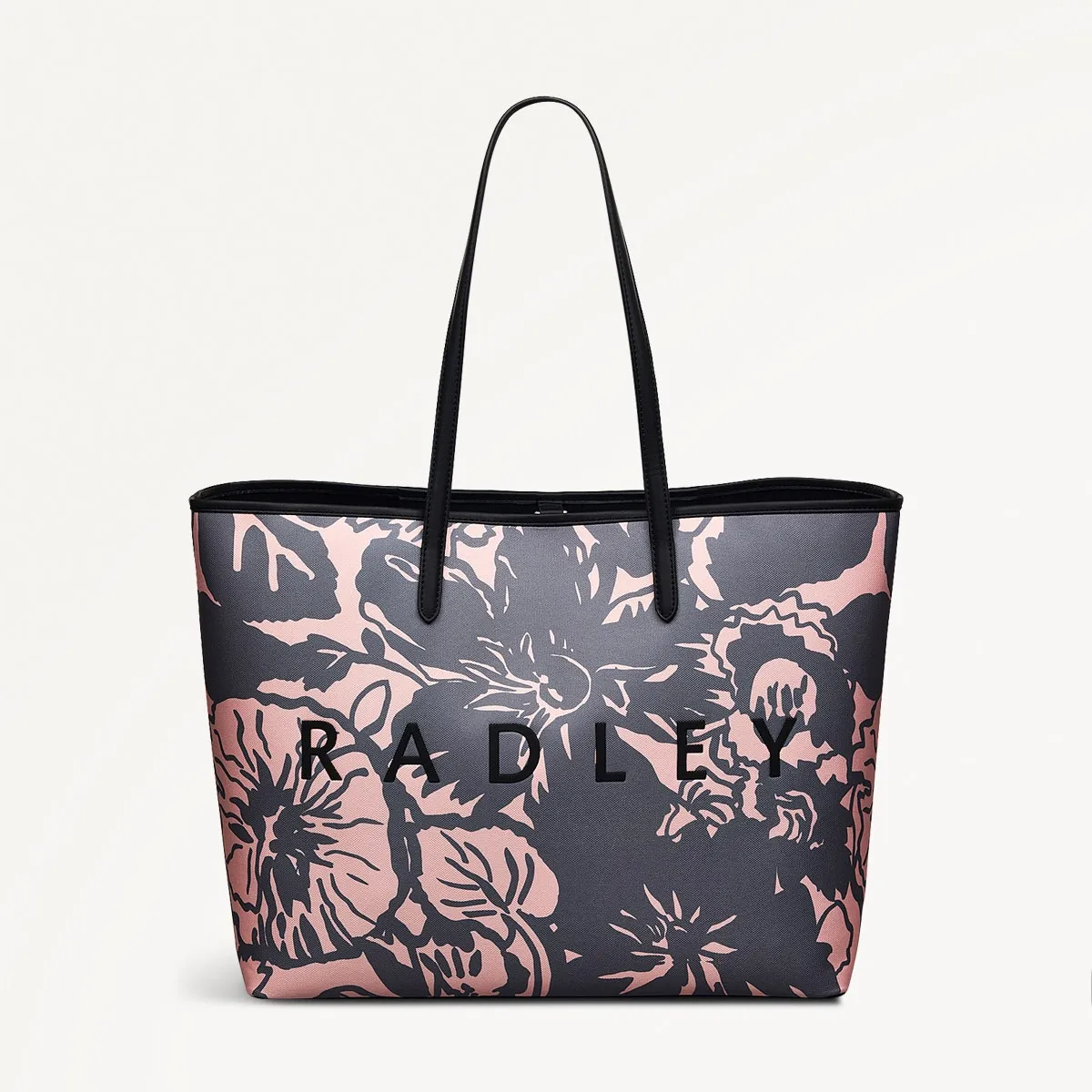 Southwell Gardens - Floral Fabric Large Open Top Tote in Black - 110854 sold by Radley