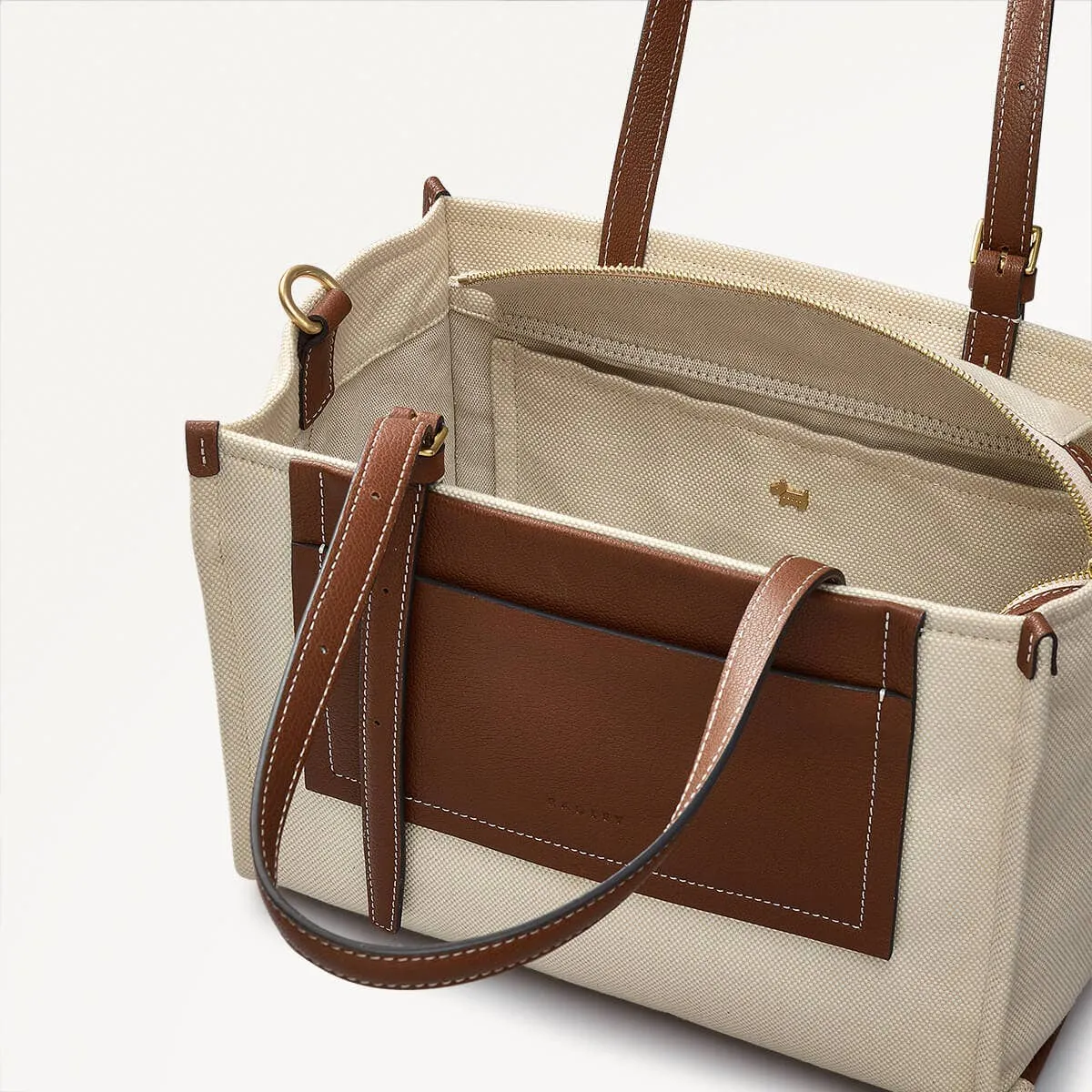 The Burlington Fabric Medium Ziptop Grab Bag in Natural - 110691 sold by Radley product image thumbnail 3