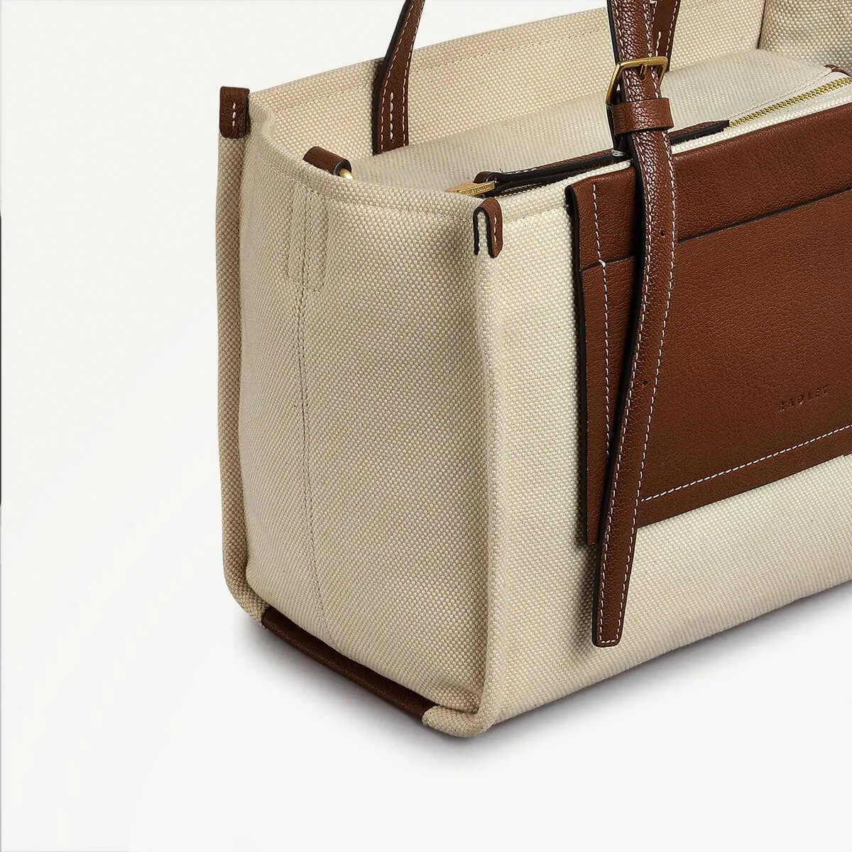 The Burlington Fabric Medium Ziptop Grab Bag in Natural - 110691 sold by Radley product image thumbnail 4