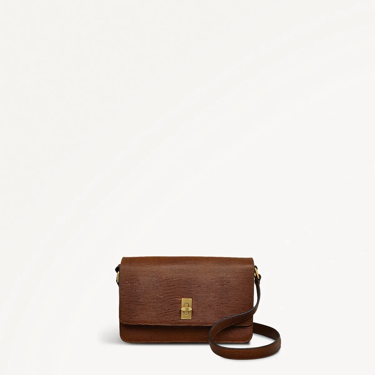 Threadneedle Street Leather Small Flapover Crossbody Bag in Saddle - 110687 sold by Radley