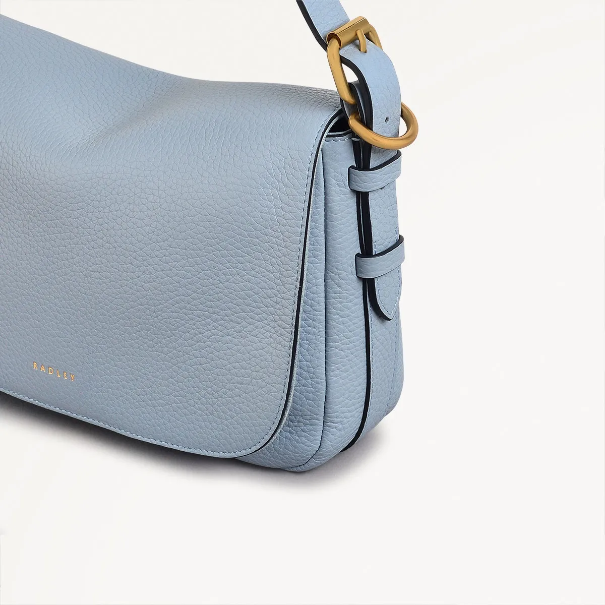 Grafton Street Leather Small Flapover Crossbody Bag in Smoke Blue - 110640 sold by Radley product image thumbnail 5
