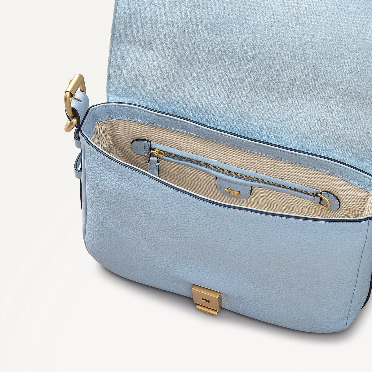 Grafton Street Leather Small Flapover Crossbody Bag in Smoke Blue - 110640 sold by Radley product image thumbnail 4