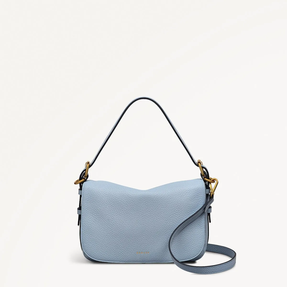 Grafton Street Leather Small Flapover Crossbody Bag in Smoke Blue - 110640 sold by Radley