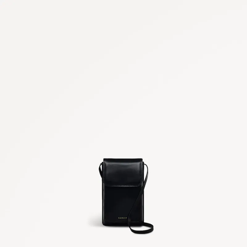Mells Manor Leather Medium Phone Crossbody in Black - 110564 sold by Radley