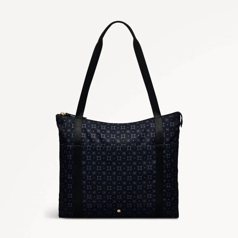 Columbia Road Monogram Fabric Medium Ziptop Shoulder Bag in Black - 110535 sold by Radley