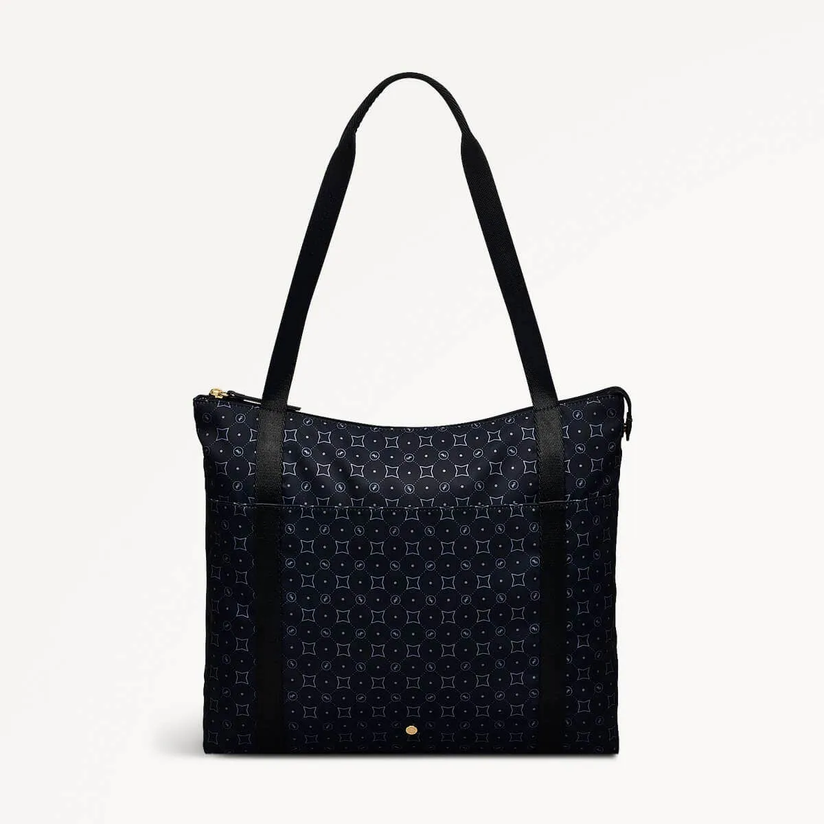 Columbia Road Monogram Fabric Medium Ziptop Shoulder Bag in Black - 110535 sold by Radley