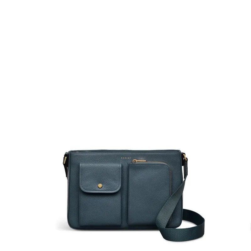 Selby Crescent Leather Medium Ziptop Shoulder Bag in Uniform - 110470 sold by Radley